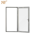 Interior aluminum frame glass double swing door